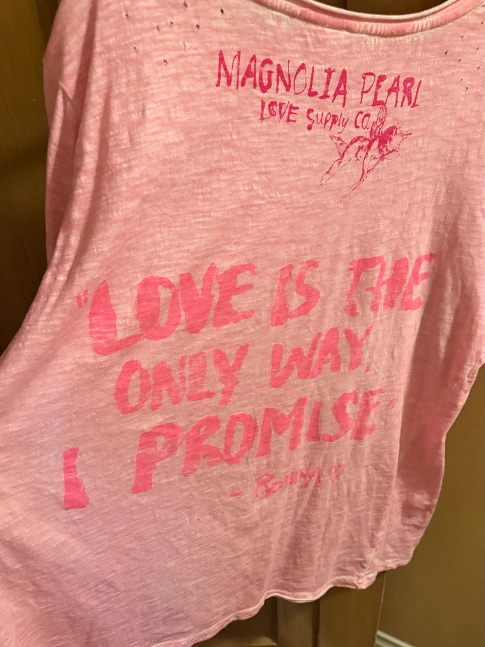 Pearl Magnolia Malibu Tee soft pink & hot New never worn W/Magnolia Tag only O/S - Picture 6 of 9